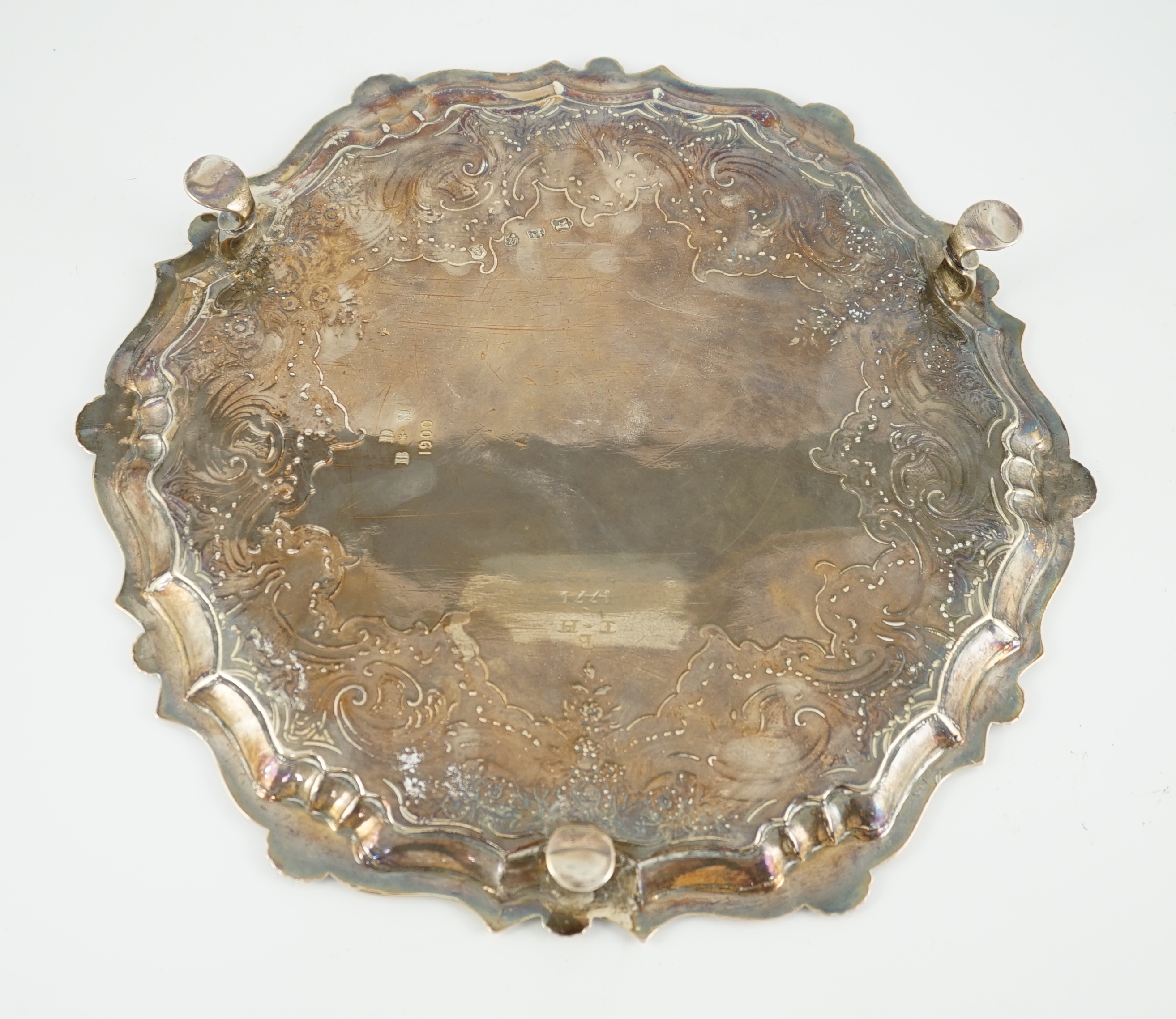 A George II silver salver, by John Robinson II